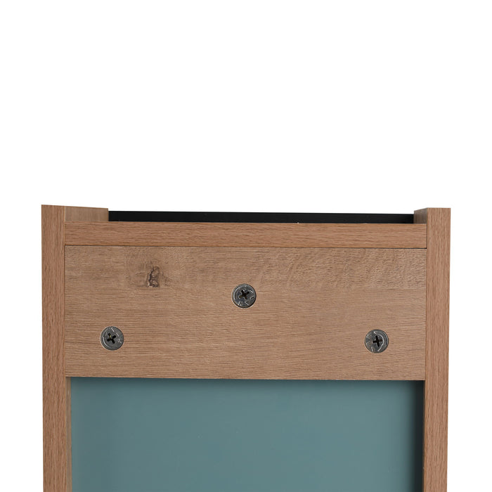 10" Bathroom Wall Mirror Cabinet With Door, Adjustable Shelf - Imitative Oak
