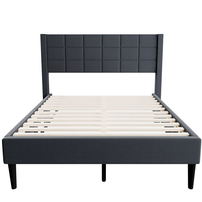 Bed Upholstered Box Design Headboard