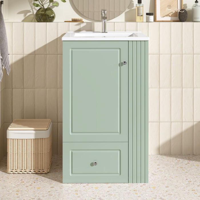 Modern Freestanding Bathroom Vanity With Sink, Soft-Close Drawer, Towel Bar