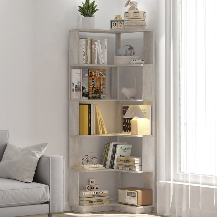 L-Shaped Corner Bookshelf