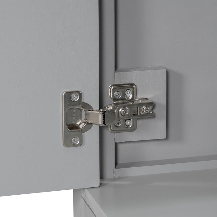 Bathroom Vanity With Ceramic Sink Combo, Abundant Storage Cabinet 2 Soft Close Doors And 5 Drawers