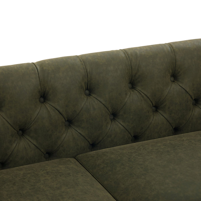 Chesterfield Sofa With Flared Arms For Living Room