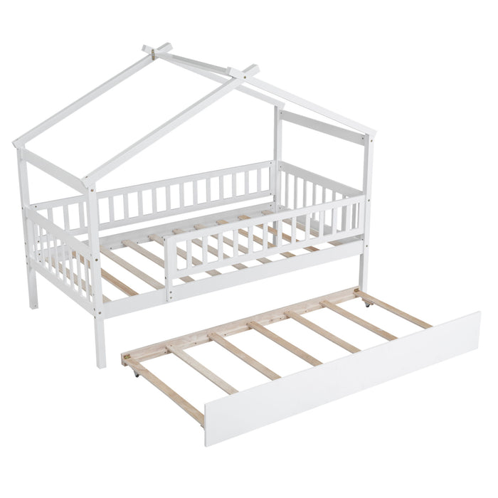 Creativity House Bed With Twin Size Trundle