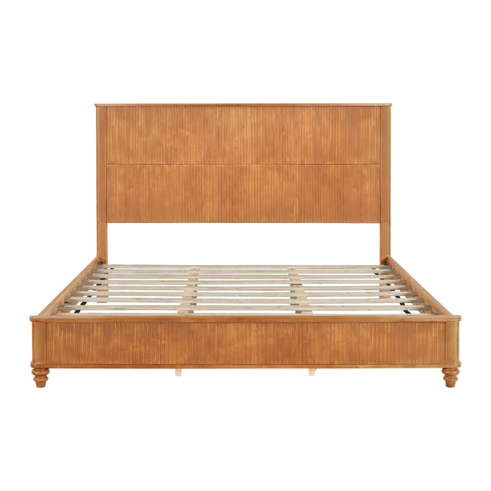 Platform Bed Frame With Tall Headboard