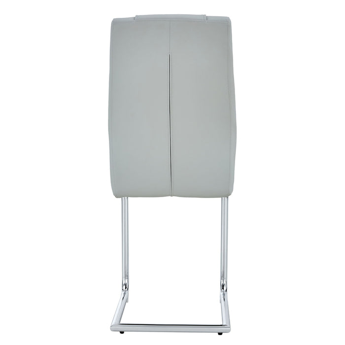 Modern Dining Chairs With Padded Seat, Metal Legs