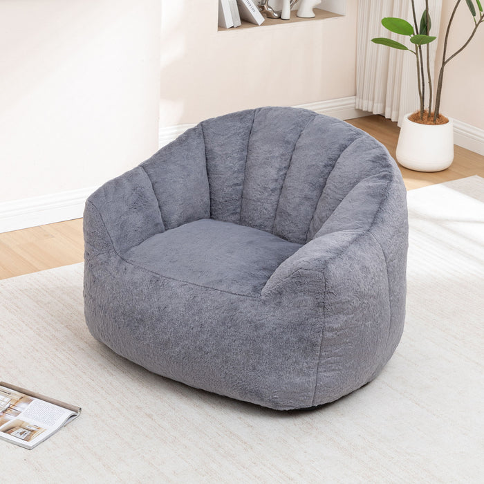Beanbag Chair, Beanbag Sofa Chair With Armrests Stuffed High Density Foam