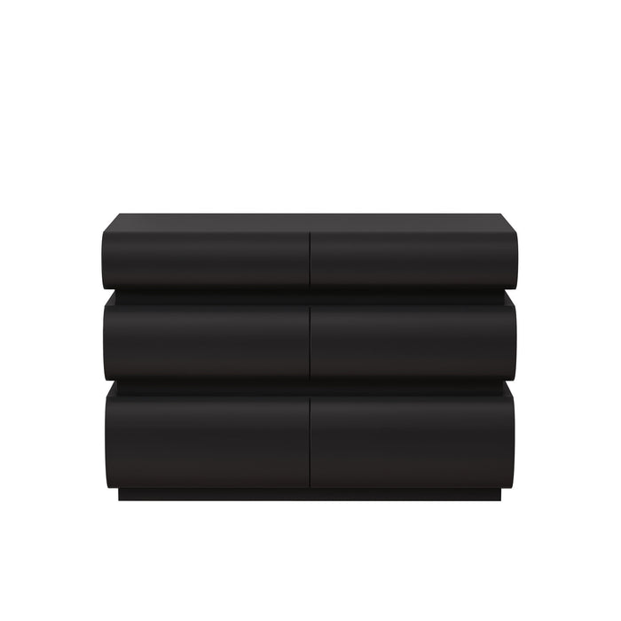 Minimalist Modern 6 Drawer Dresser, Handle Free Design With Wide Storage