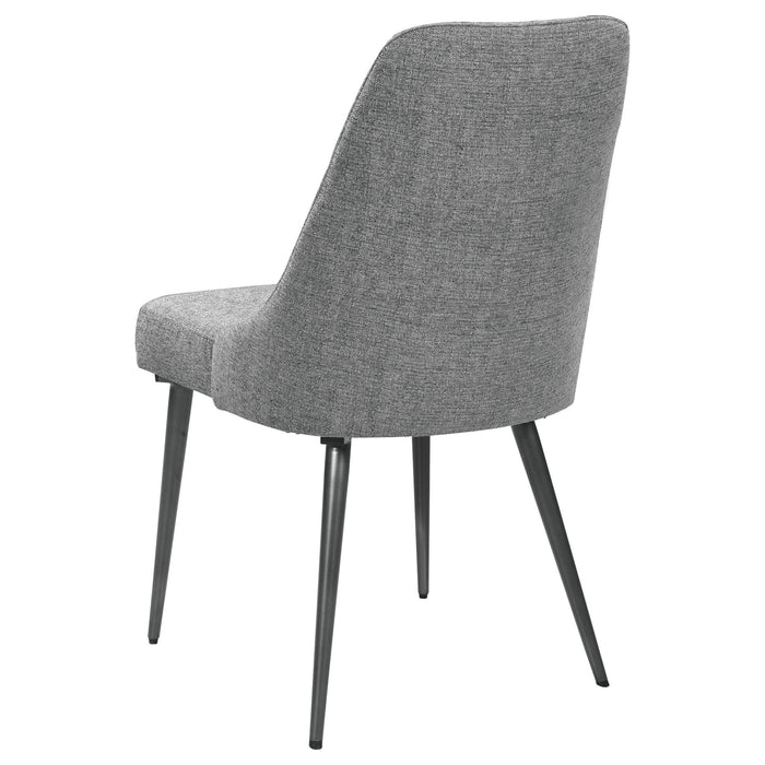 Side Chairs Upholstered With Tapered Legs (Set of 2) - Gray