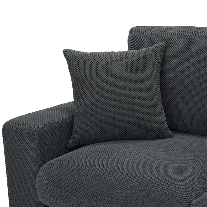 Sectional With 2 Ottomans