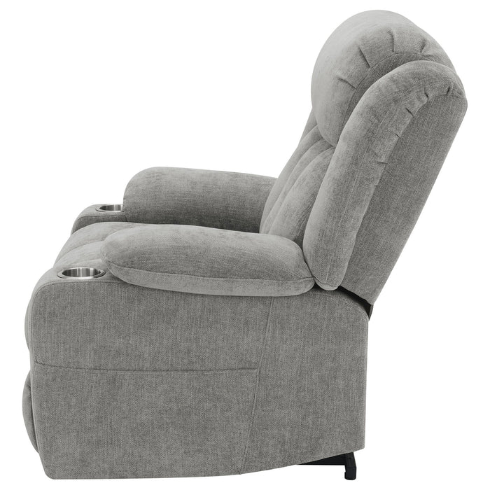 Beca - Upholstered Power Lift Recliner With Cupholders And USB Charging
