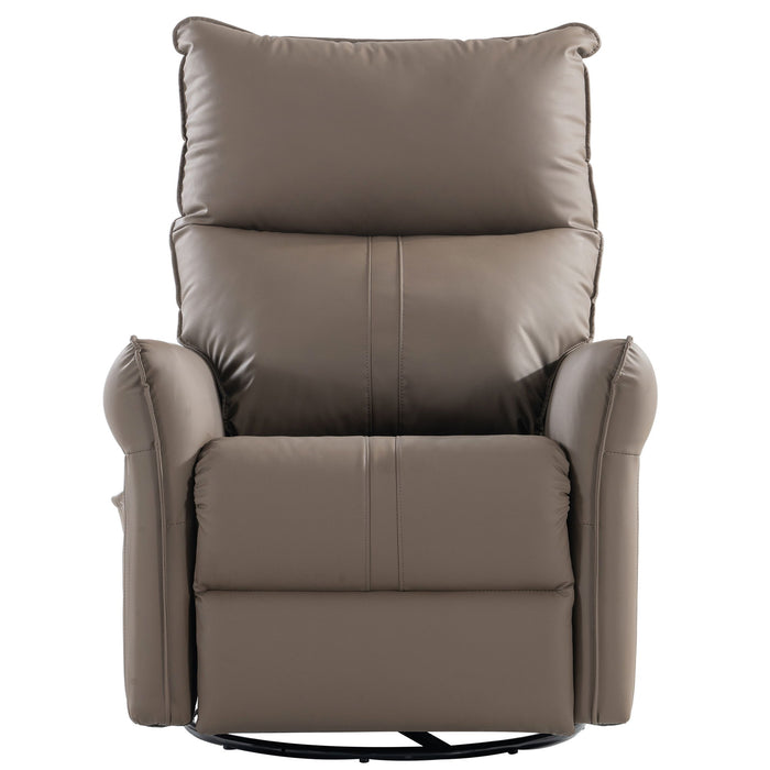 360° Modern Small Rocking Swivel Recliner Chair With Side Pocket