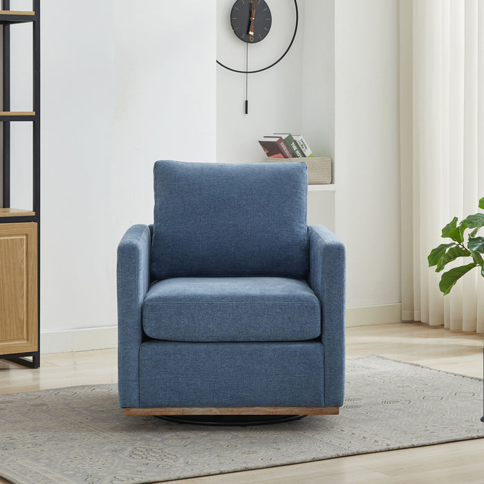 Square Upholstered Swivel Accent Chair