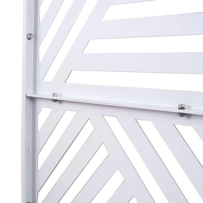 Freestanding Outdoor & Indoor Freestanding Metal Privacy Screen