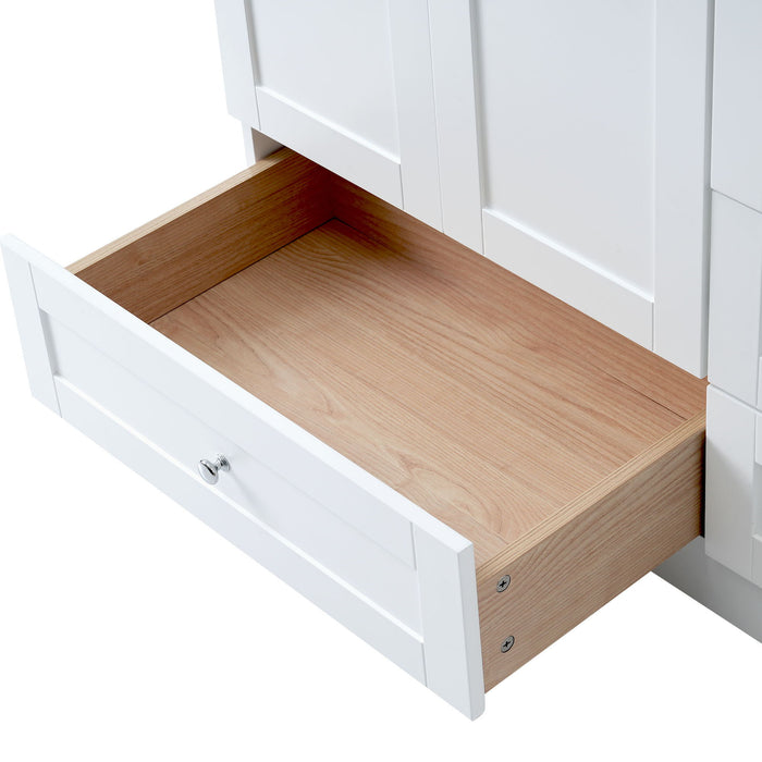 Shaker Free Standing Bathroom Vanity Cabinet With Sink, Soft Close Drawers, Soft Close Doors
