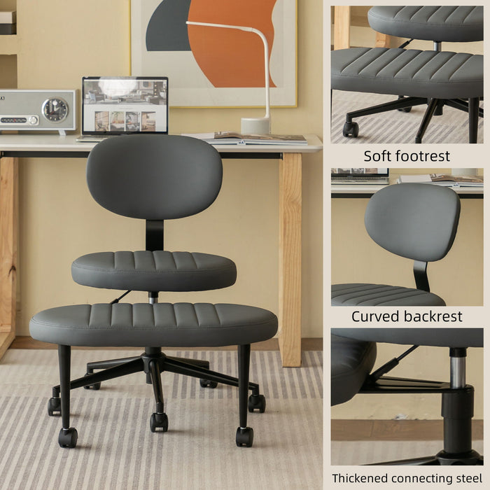 Ergonomic Cross Legged Office Chair With Back Support