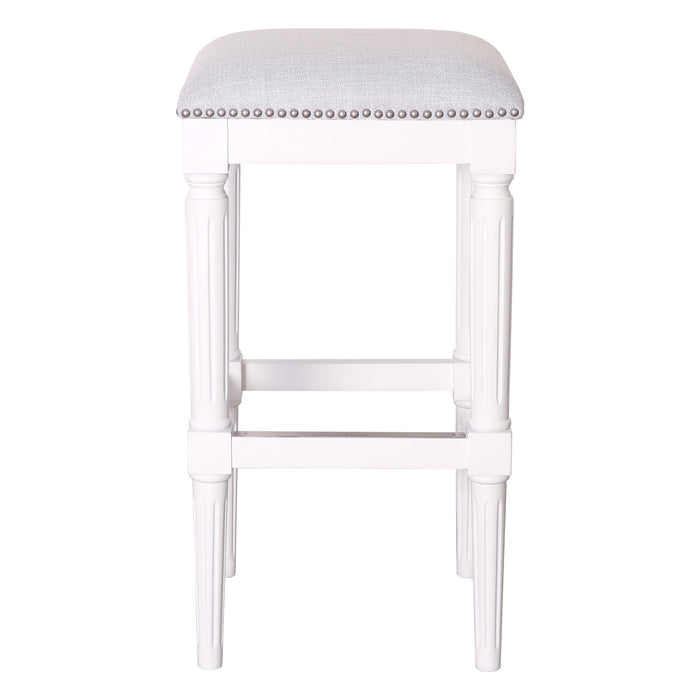 Square Stool With Upholstered Seat