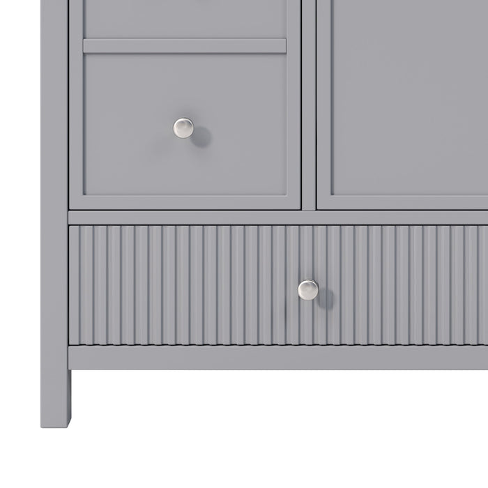 Bathroom Vanity With Separate Sink, Soft Close Doors And 4 Drawers