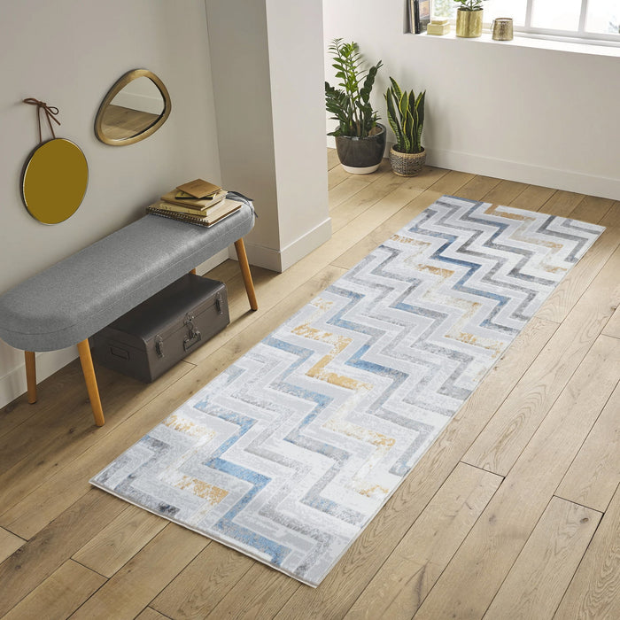 Nova - 7'10" X 9'10" Area Rug - White, Multi