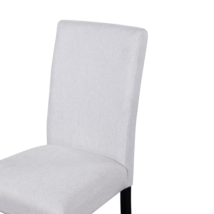 5 Piece Round Dining Table Set, Modern Dining Table And 4 Upholstered Chairs For Dining Room