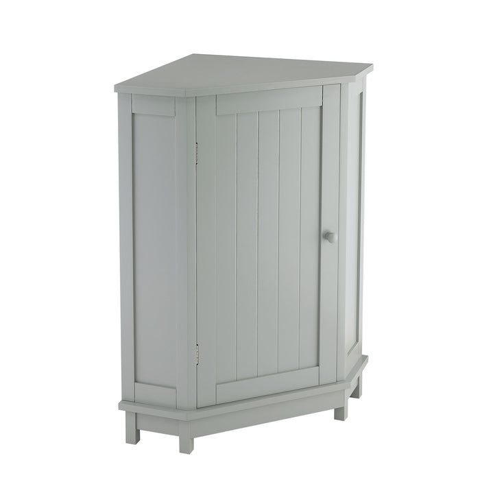 Bathroom Cabinet Triangle Corner Storage Cabinet With Adjustable Shelf Modern Style