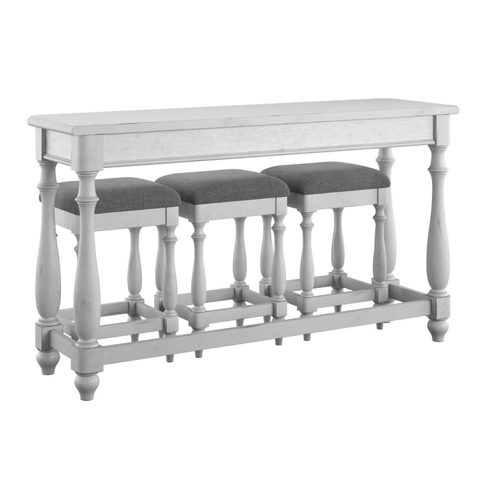 Sofa Table With 3 Stools - Gray
