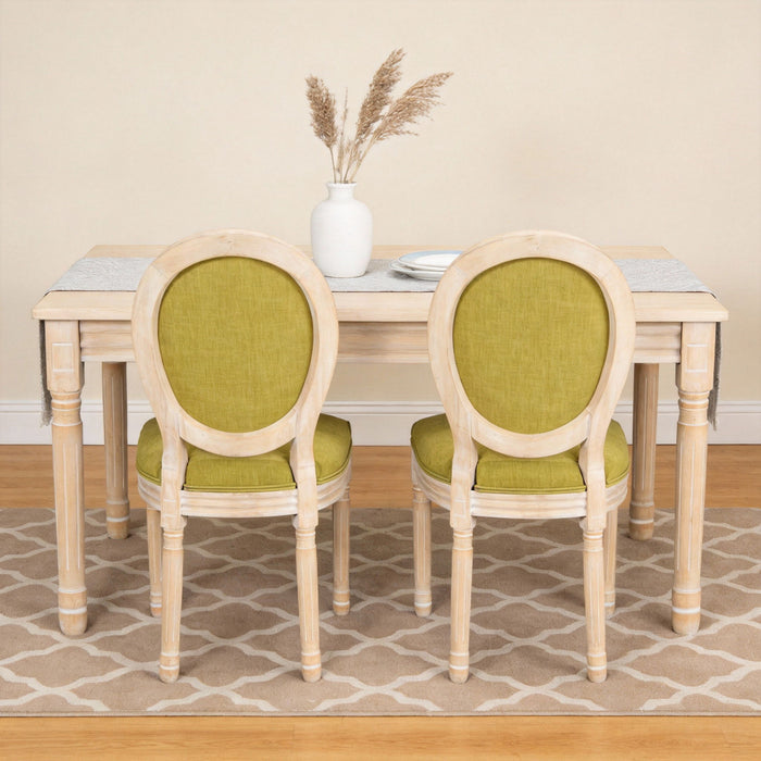 Upholstered With Round Back Dining Chairs (Set of 2)