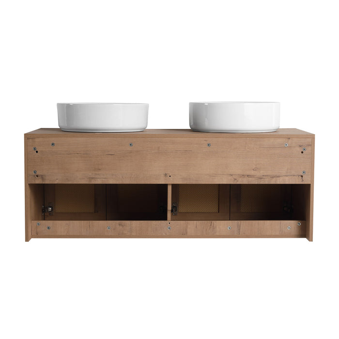 Bathroom Vanity & Art Sink, 2 Soft Close Doors, Float Mounting Design