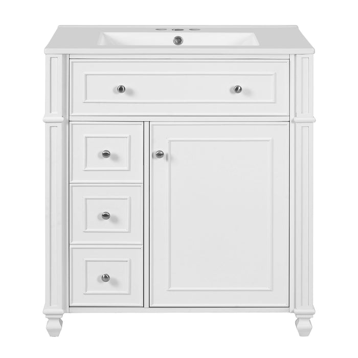 Bathroom Vanity Cabinet With Sink, Soft Close Doors With Door Organizer
