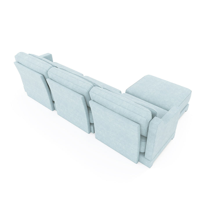 Stylish Sofa With Ottoman And Lumbar Pillows, Ergonomic Design