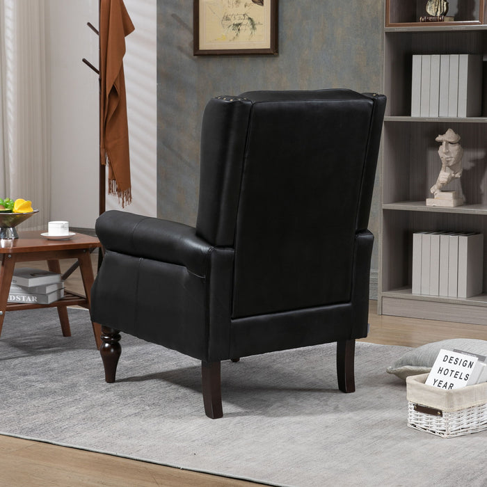 Modern Accent Armchair With Sturdy Wood Legs