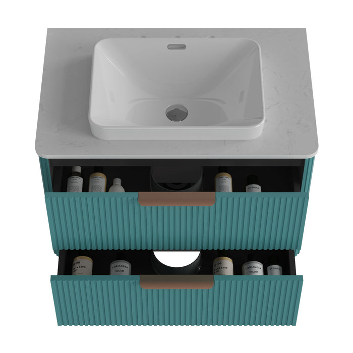 Elena - Modern Bathroom Vanity With Sink With Ample Storage, 2 Soft Close Drawers