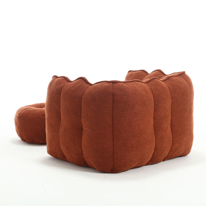 Soft Chenille Bean Bag Chair With High Resilient Foam