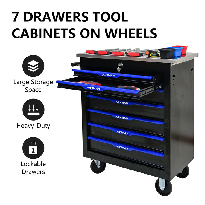 Drawer Multifunctional Tool Cart With Wheels