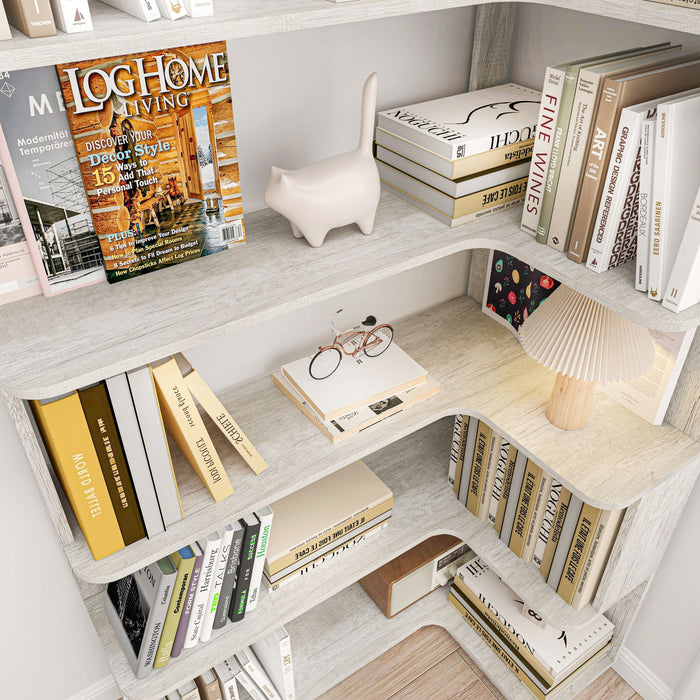 L-Shaped Corner Bookshelf