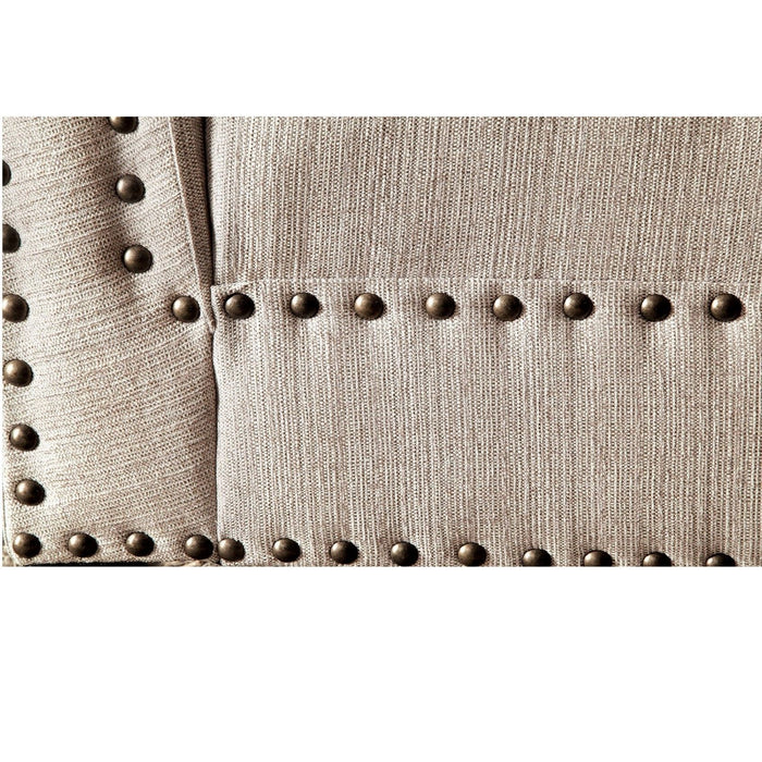 Chaise With Nailhead Trim And Plush Pillow