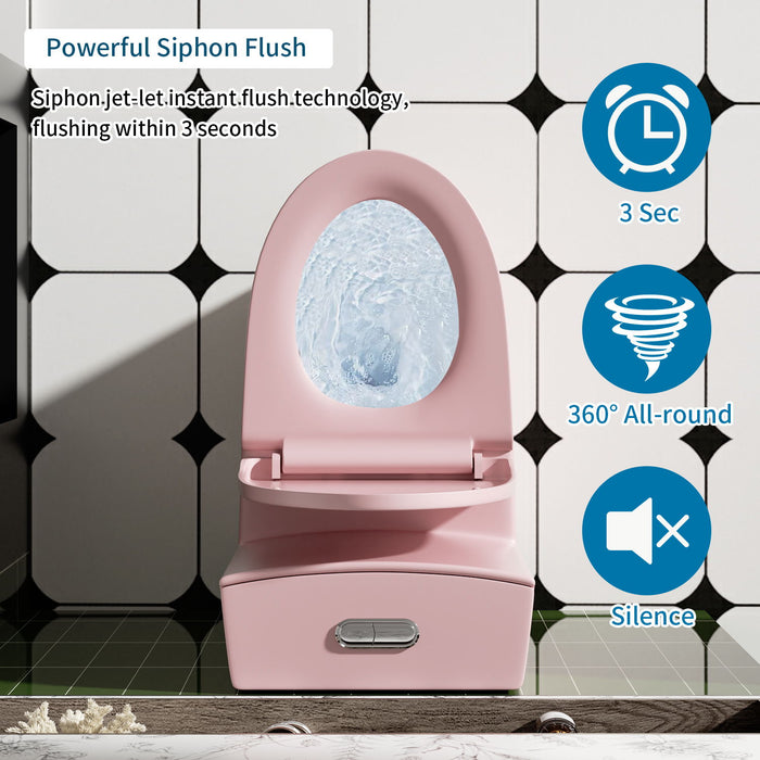 1 Piece Toilet With Tornado Flush, Dual Flush, And ADA Height Comfort Chair