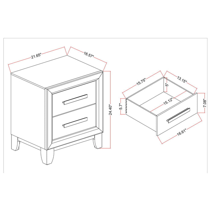 Harry - 5 Piece Bedroom Set With LED