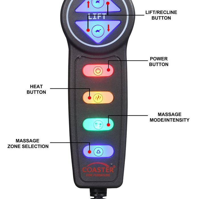 Upholstered Power Lift Recliner With Storage Pocket And USB Charging - Beige