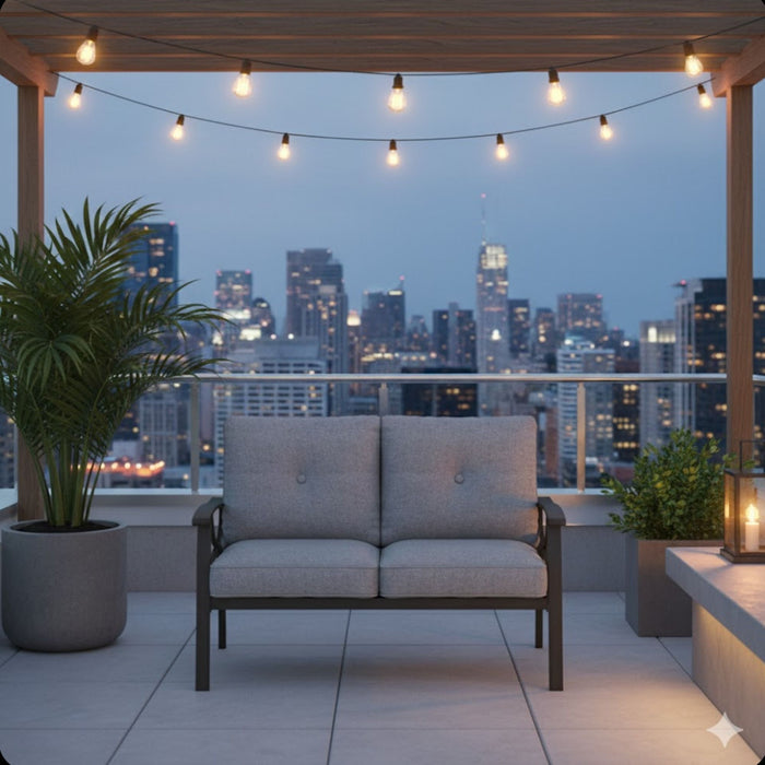 All-Weather Loveseat 2 Seats Sofa With Cushions