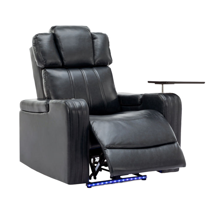 Power Recliner Theater Chair With Cooling Cup Holder, Bluetooth Speaker, LED Lights, USB Ports