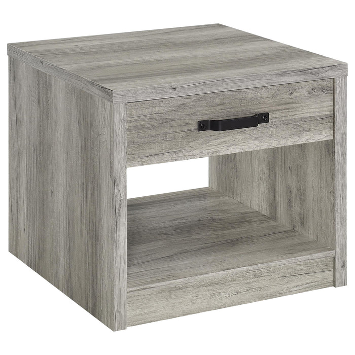 Nuberg - 2 Piece And End Table Set With Storage Drawers - Gray