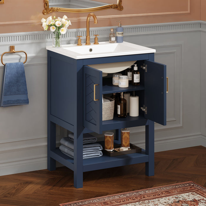 Modern Bathroom Vanity With Elegant Twill Design