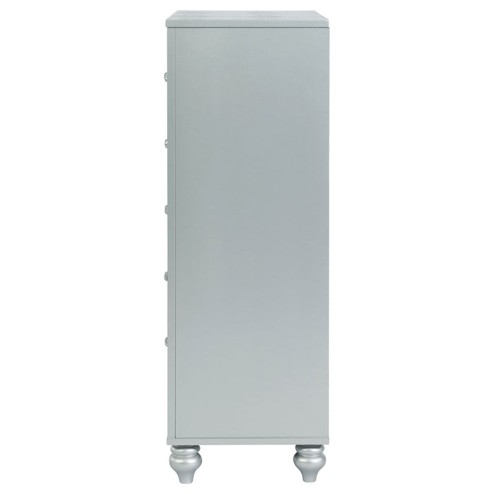 Arabesque - 5 Drawer Bedroom Chest - Silver