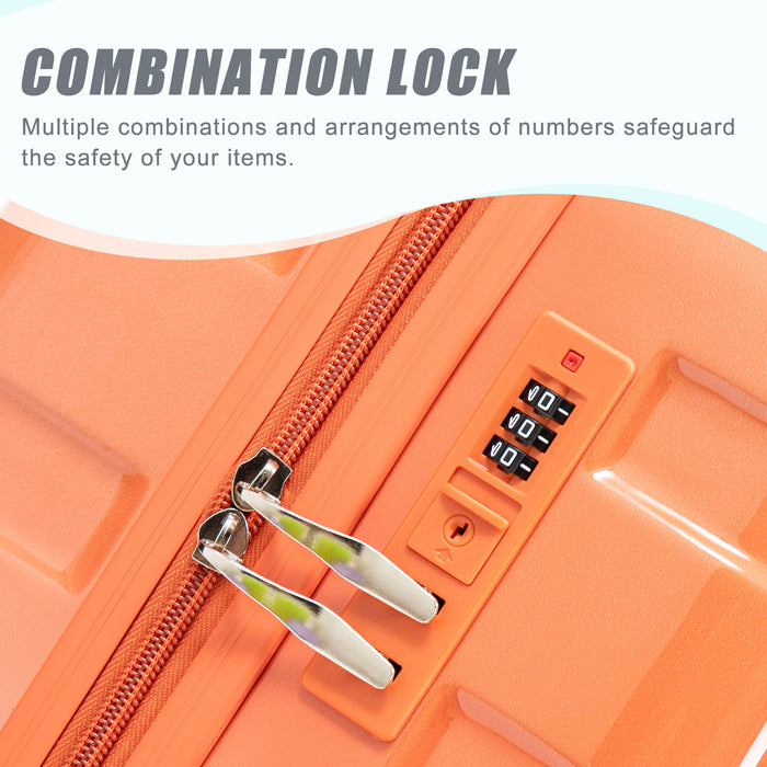 Luggage Set 20" /24" /28" With Combination Lock And Silent Wheels