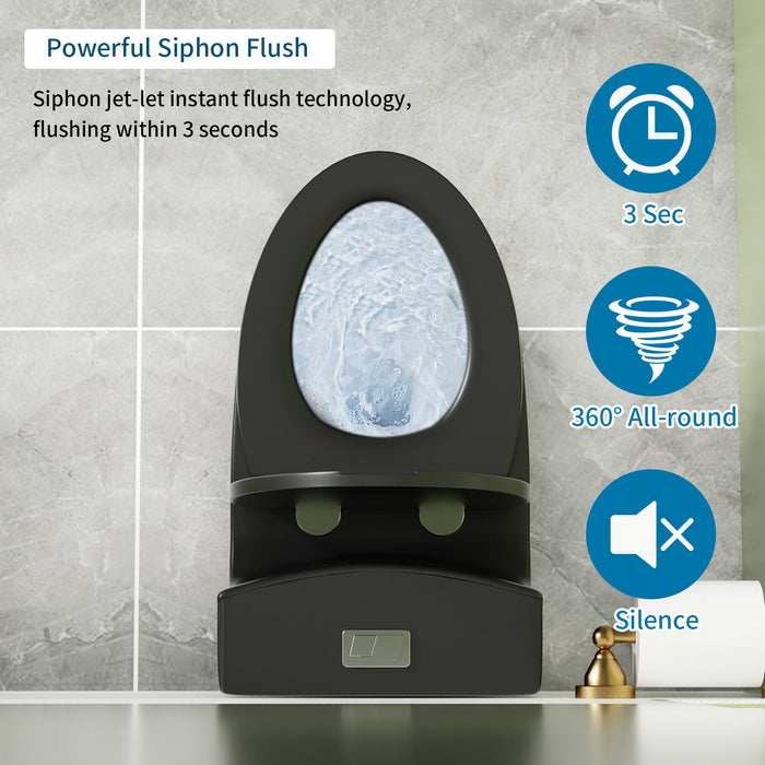 1 Piece Toilet With Dual Flush And Soft Closing Seat