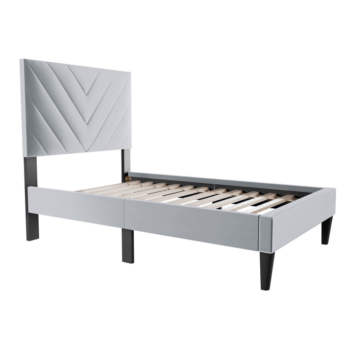 Bed Set With Adjustable Headboard