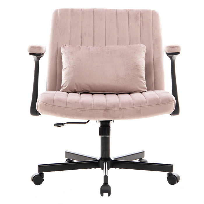 Criss Cross Armrest Office Chair With Wheels