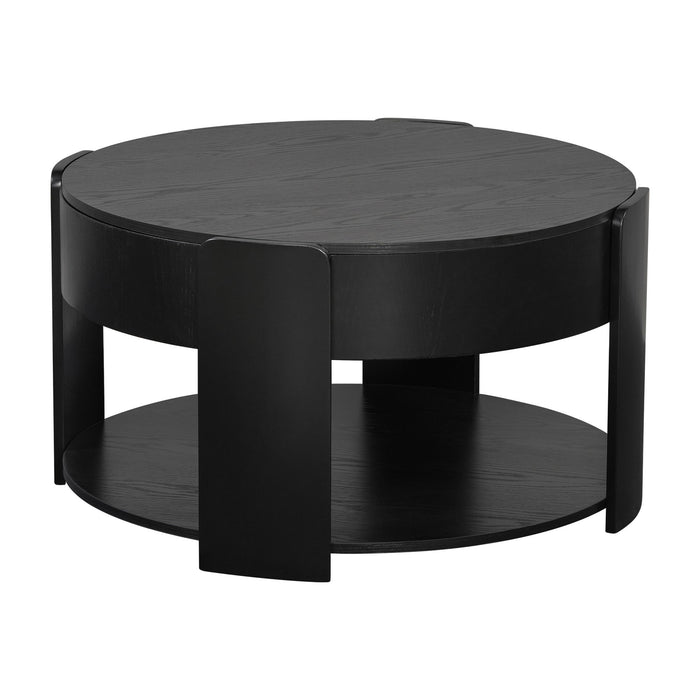 Round Lift Top Coffee Table With Hidden Storage