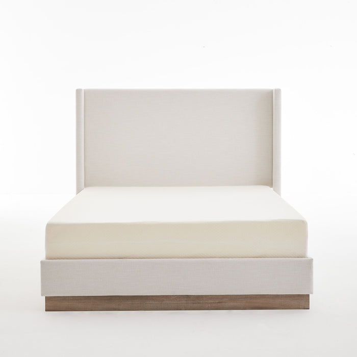 Hosford - Minimalist Canvas Upholstered Wingback Bed