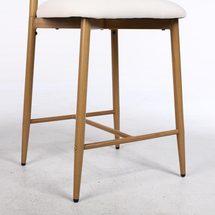Upholstered Counter Height Bar Stools For Kitchen Island (Set of 2) - Beige